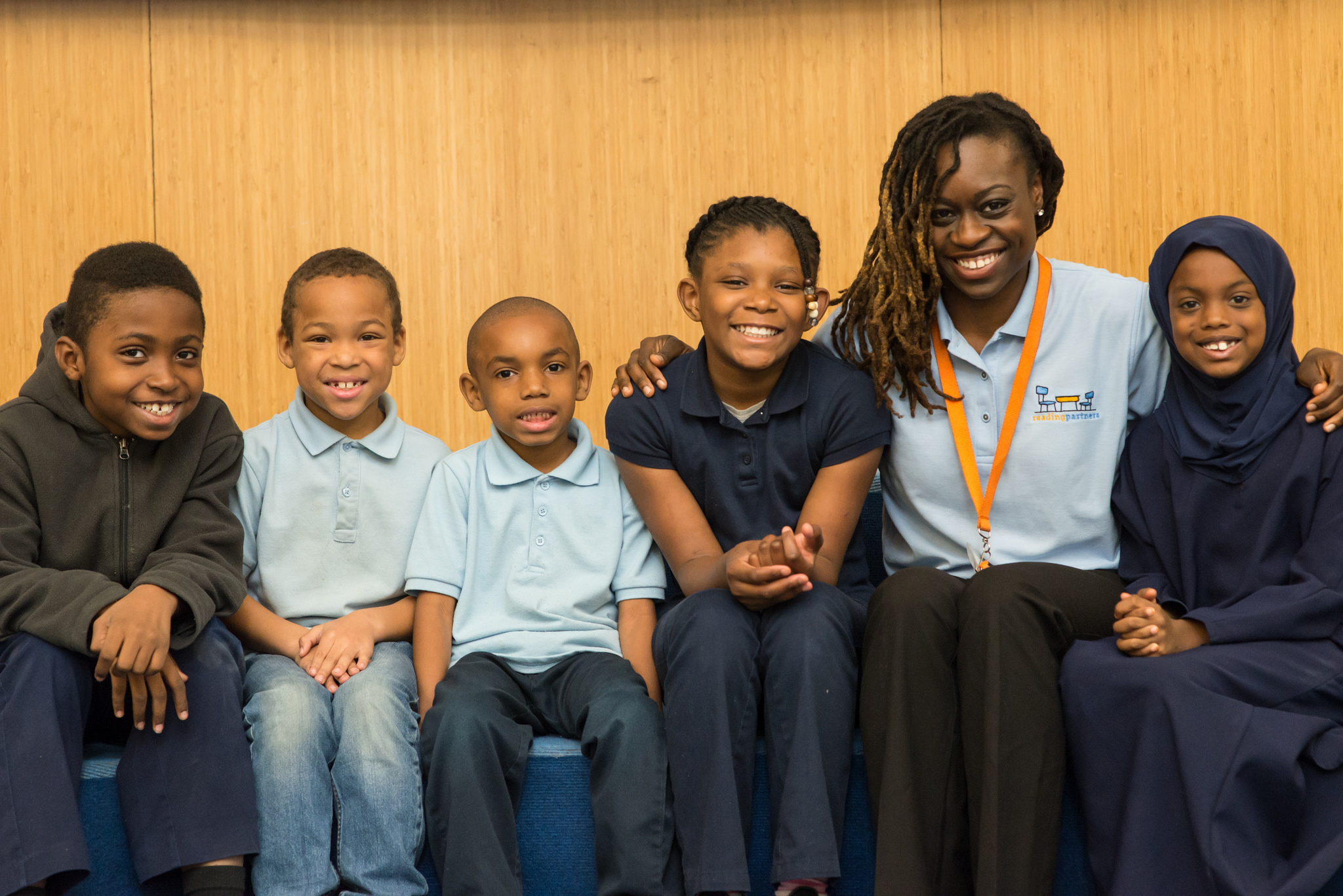 AmeriCorps member with students