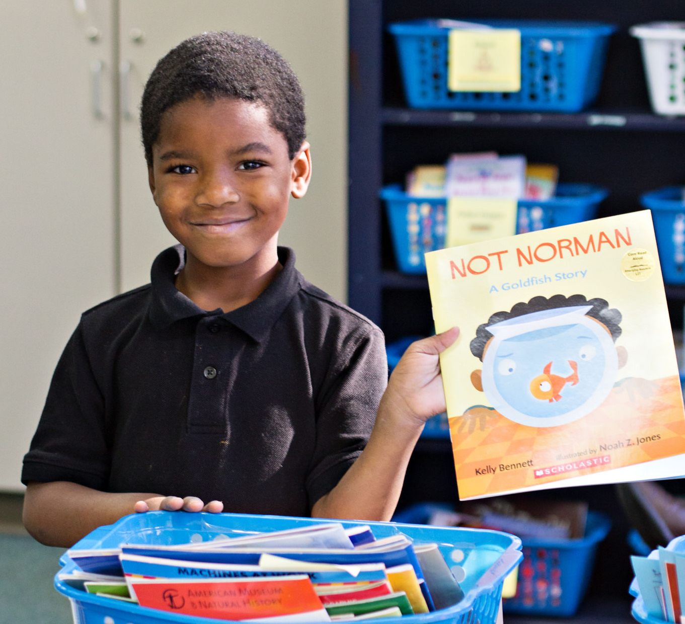 Student holding a book