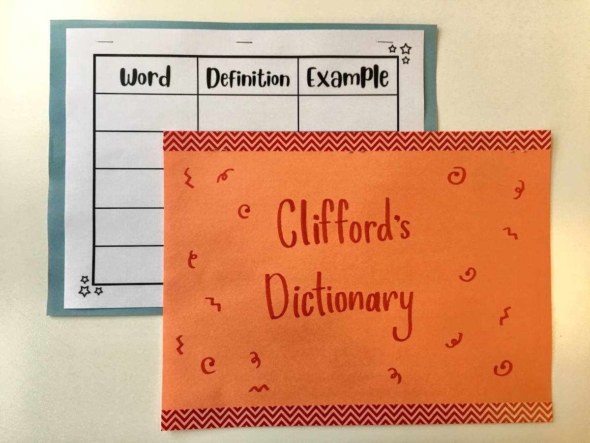 DIY word chart to help kids learn new words