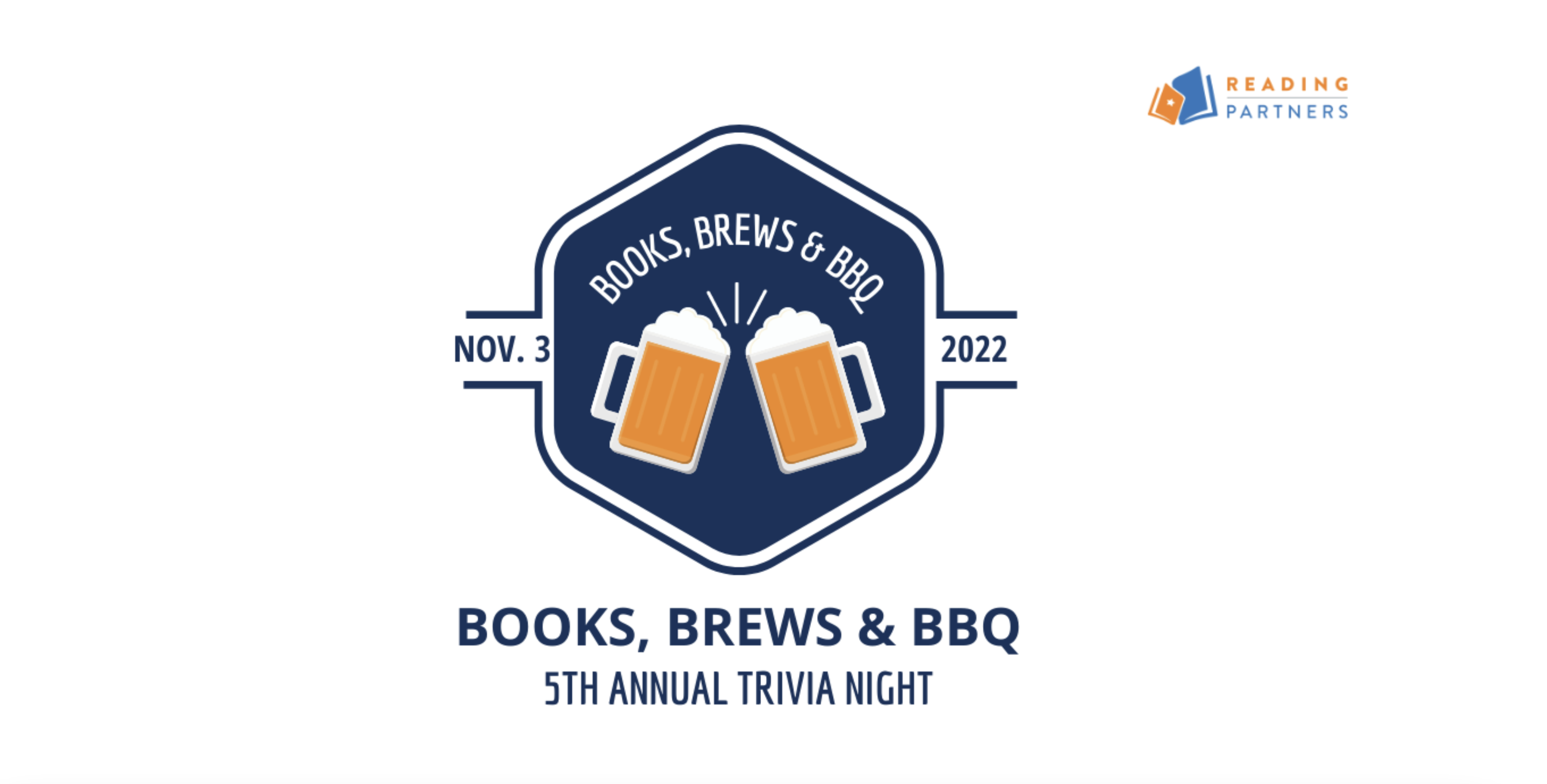 Books, Brews, and BBQ Trivia Night Reading Partners Reading Partners