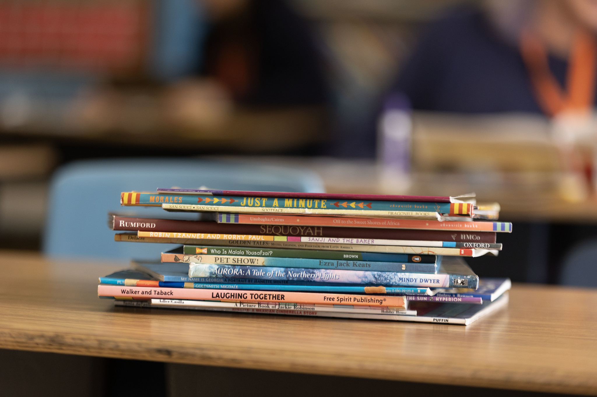 books stacked on a desk, libraries