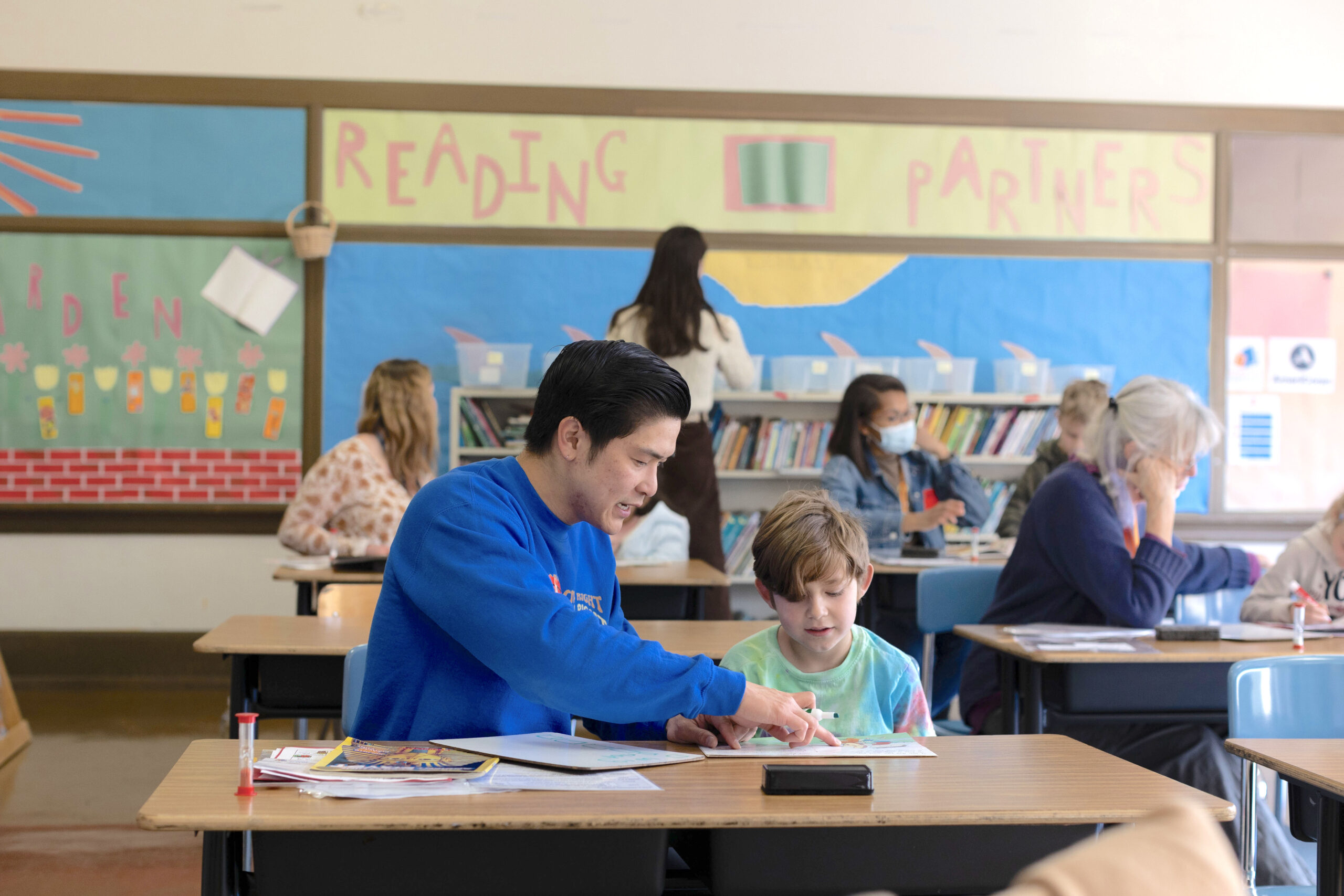 students learning in classroom