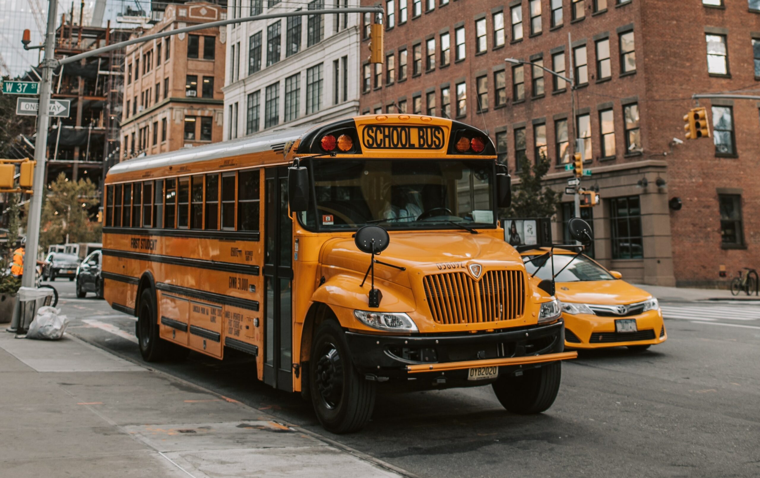 school bus on a street