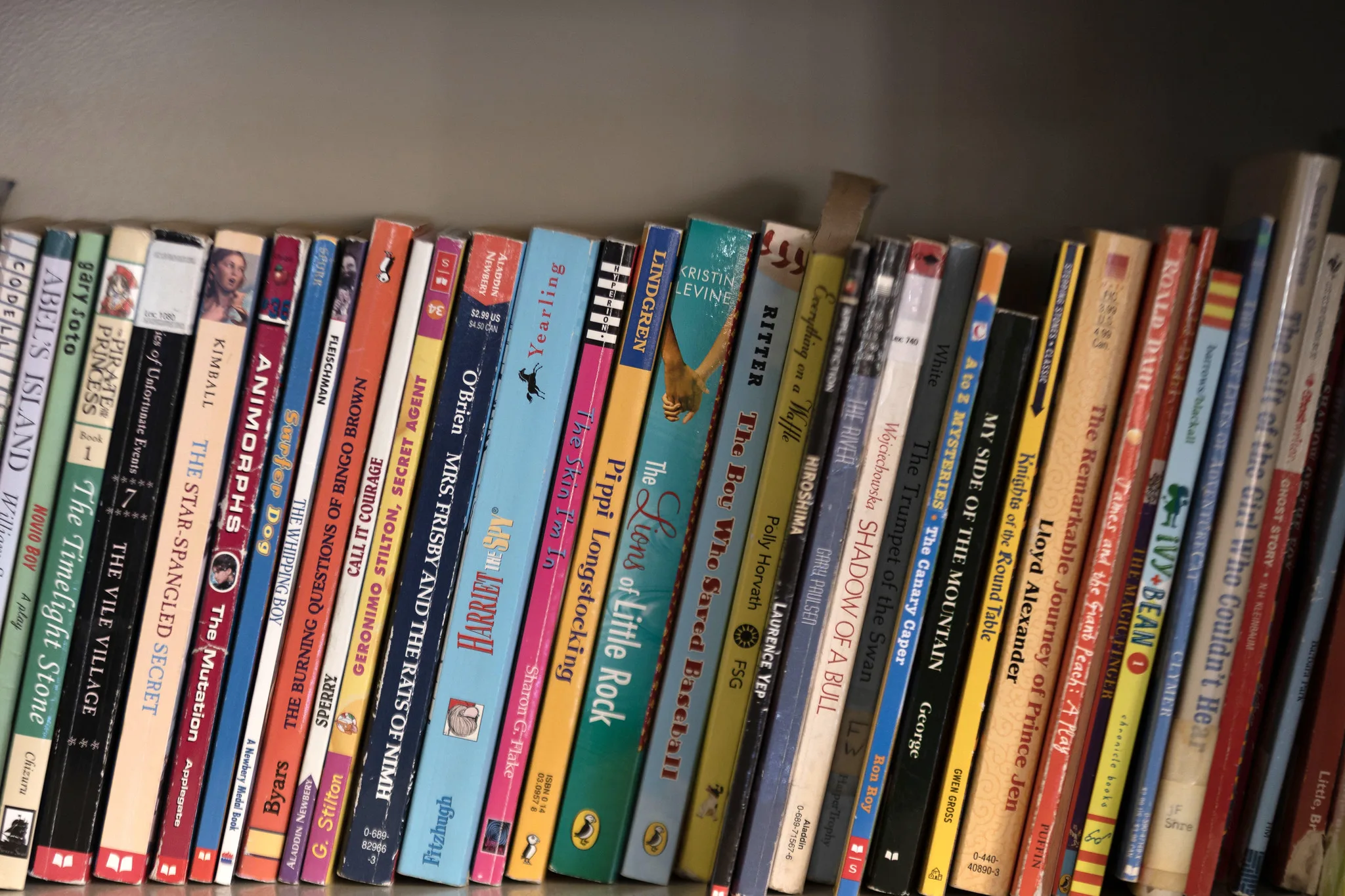 books on a bookshelf