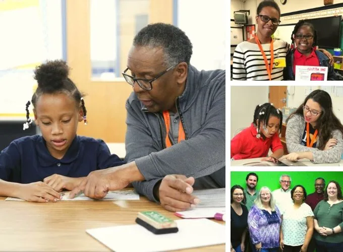 collage of students and tutors