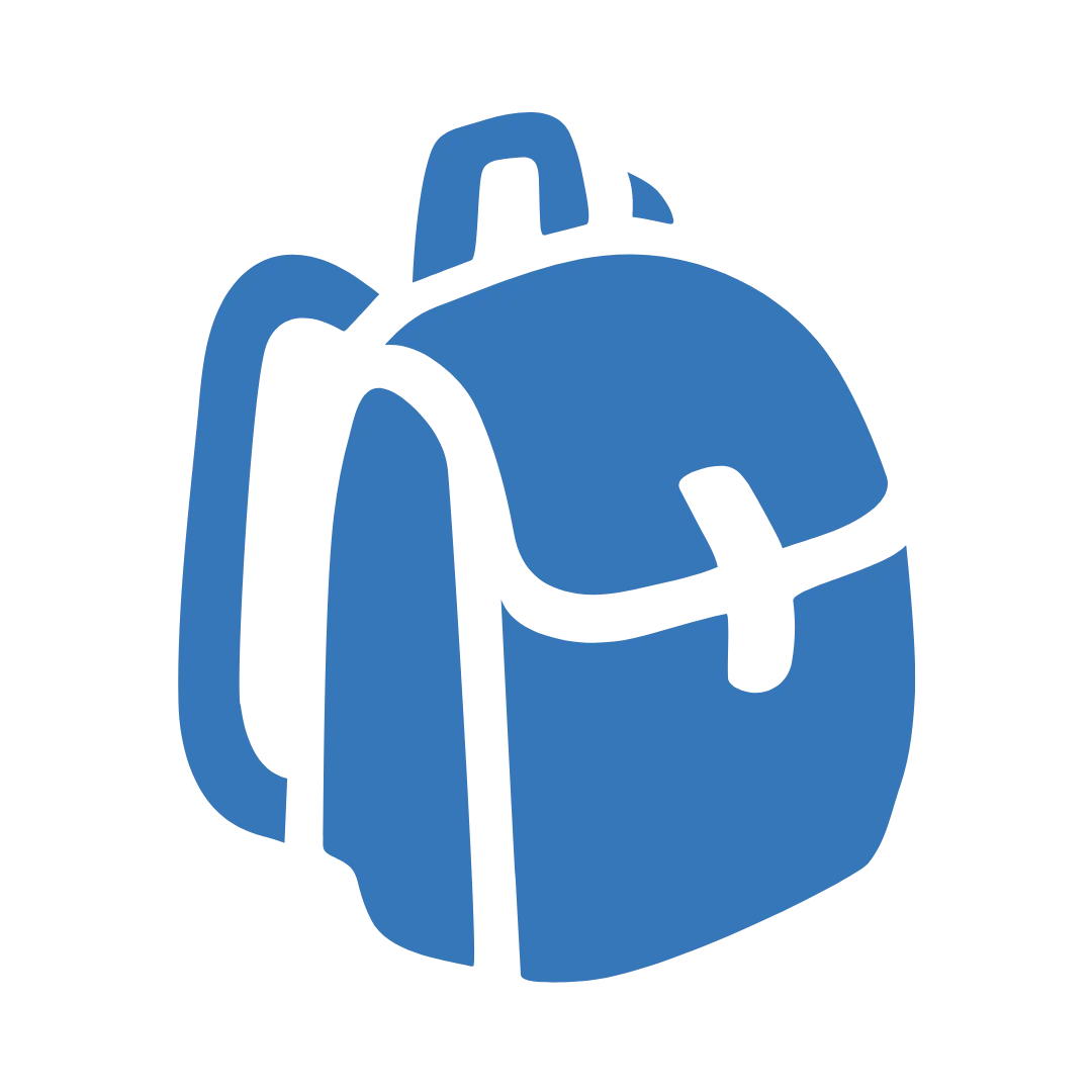 blue backpack