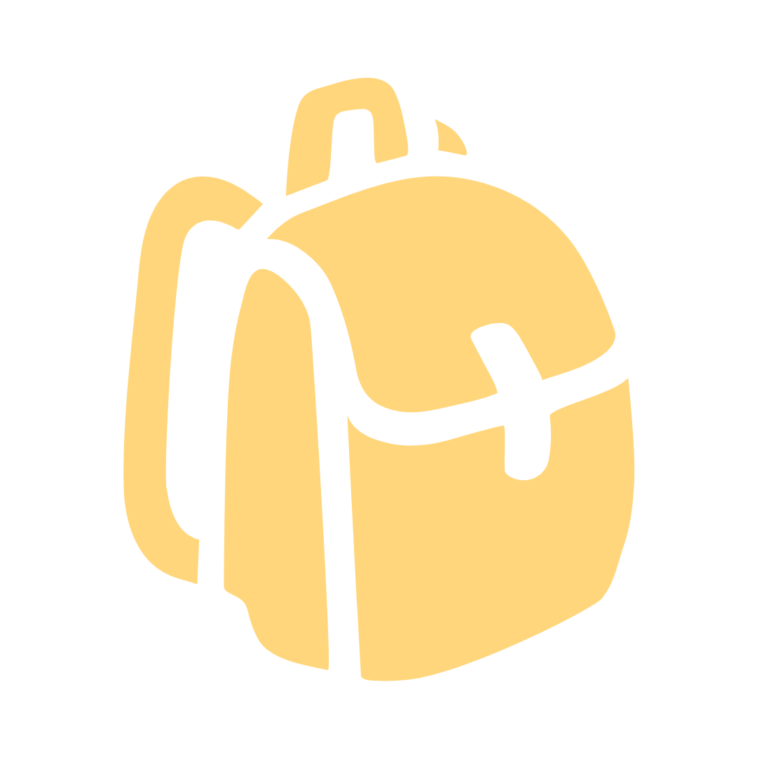 yellow backpack icon