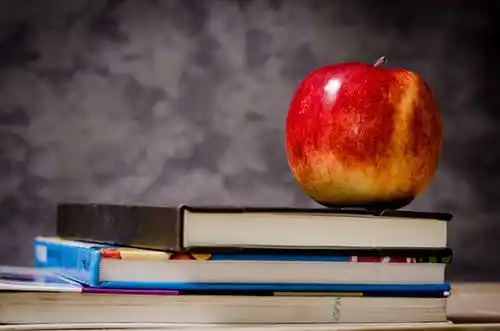 book and apple